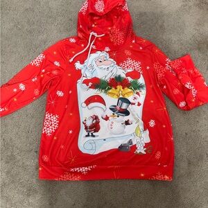 Festive Red Santa Hoodie